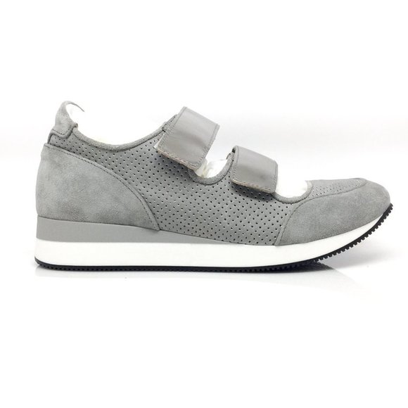 NEW MAX MARA MM34 Gray  Perla Velcro Sneakers - Picture 5 of 11